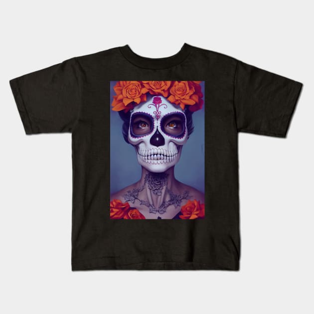 Dia de Los muertos Kids T-Shirt by Jada-Art-Shop